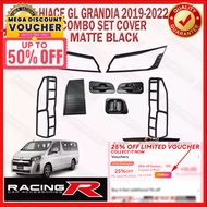 Toyota Hiace GL Grandia 2019 to 2025 Combo Set Garnish Cover Matte Black V2   2021 2022 2023 2024 20