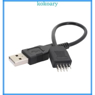 KOK USB2 0 to 9Pin Header Extension Cable Computer Mainboard Internal Usb 9pin Male To External Usb 