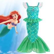 Ariel Fashion Mermaid Dress Mermaid Princess Fishtail Dress Princess Dress Girl Vacation Play TZDX