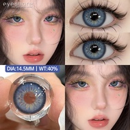 Blue Contact Lens 1Pair/2Pcs BOHEMIA Big Eye Soft Gray Contact Lens 14.5mm With Free Lens Case