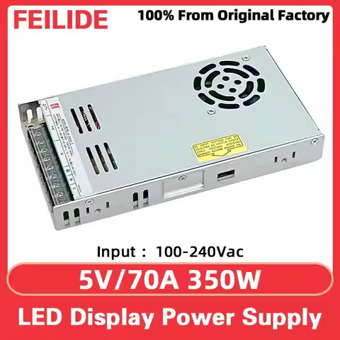 Full Color HUB75 RGB LED Panel Video Wall 5V 70A Power LED Display Screen Digital Sign 350W 100/240V