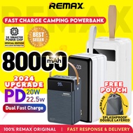 REMAX Original Super Fast Charging 22.5W PD Big 80000mAh USB C Powerbank Camping 80K Besar AKRPP266
