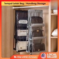 6 Pockets Bag Shoe Handbag Storage Wardrobe Cupboard Closet Hanger Tempat Simpanan Beg Almari