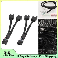 Computer Motherboard USB Extension Cable 9 Pin 1 Female to 2 Male Y Splitter Audio HD Extension Cabl