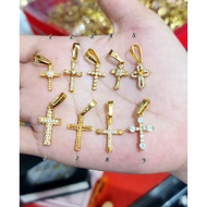 18k metal cross pendant