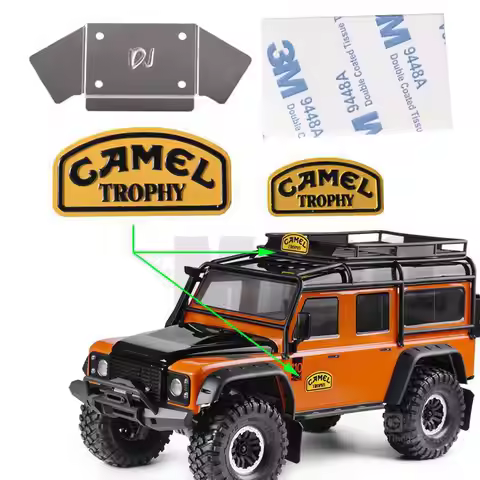 Camel trophy metal logo is applicable to 1:10 remote control tracked vehicle trx-4 defender D90 D110
