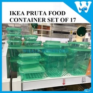 IKEA FOOD CONTAINER SET WITH LID (17PCS) / BEKAS MAKANAN SET BERSERTA PENUTUP