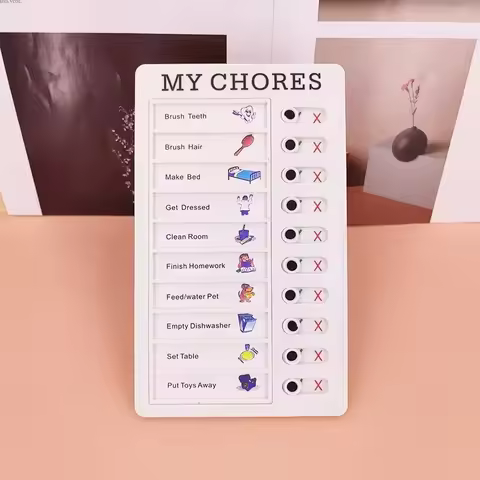 Multi-purpose Checklist Memo Board Reusable My Chores Checklist Board for RV Home Wall School Classr