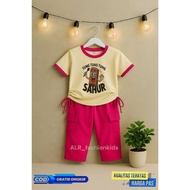 Tung Tung Sahur Girls' Suit 1-7 Years Old Children's Drawstring Suit Girls' Clothes