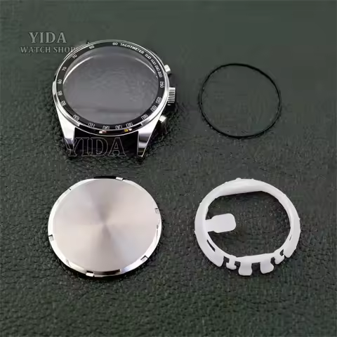 42mm VD53 Watch Case 316L Stainless Steel Strap Bracelet Solid Back Cover for VD53 Quartz Chronograp