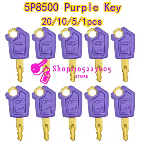 20/10/5/1PCS Purple Iron Keys 5P-8500 for 5P8500 Heavy Equipment Ignition Loader Excavator Dozer