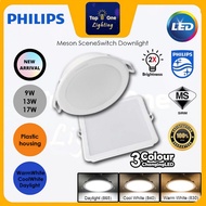 NEW PHILIPS MESON LED Downlight Recessed 3 Colour LED Ceiling Light 4'' 9W | 5" 13W | 6" 17W Lampu Siling