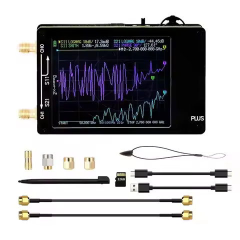50kHz-2.7GHz For NanoVNA Antenna Vector Network Analyzer, 2.8-inch LCD Screen, Spectrum Analyzer, US