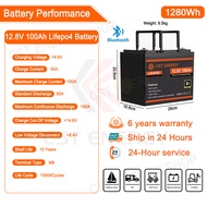 CST ENERGY 12V50Ah/30Ah/100Ah/280Ah Baterai Lifepo4 Bluetooth 100ABMS Baterai Lithium Solar 10000+ C