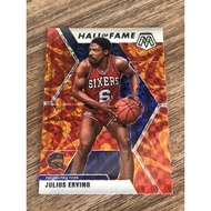 JULIUS ERVING DR.J MOSAIC ORANGE REACTIVE HALL OF FAME REFRACTOR NBA Card SIXERS