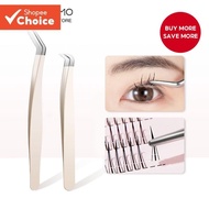 GECOMO False Eyelash Tweezers Safe Stainless Steel Precision