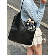 Xiaobaoding Luxury < Appraiser Store > New Style miumiu Muse Bag ivy Ladies hobo Double Color Matchi