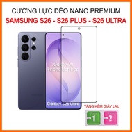 Samsung S26, S26 Plus, S26 Ultra flexible tempered glass, hardness 9H+