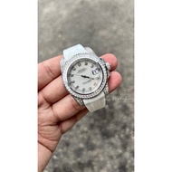 Seiko Mods Seikolex full white with diamond marble of pearl dial ladies watch mechanical watch seiko