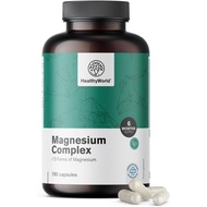 Kompleks Magnesium  180 Kapsul Vegetarian  5 Bentuk: Magnesium Oksida, Magnesium Sitrat, Magnesium B