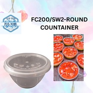 Round Container FC200 SW2 {50PCS} / Disposable Plastic Food Container / PP Container / Bekas Puding