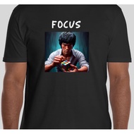 Bruce Lee Rubiks Cube Focus Motivational Shirt T Shirt