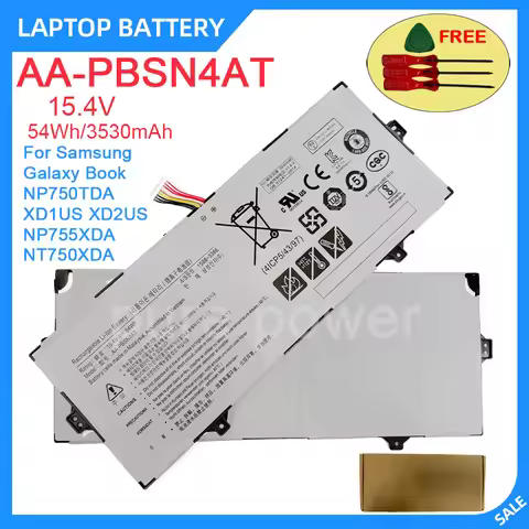 New Laptop Battery AA-PBSN4AT 15.4V 54Wh 3530mAh High Quality For Samsung Galaxy Book NP750TDA XD1US