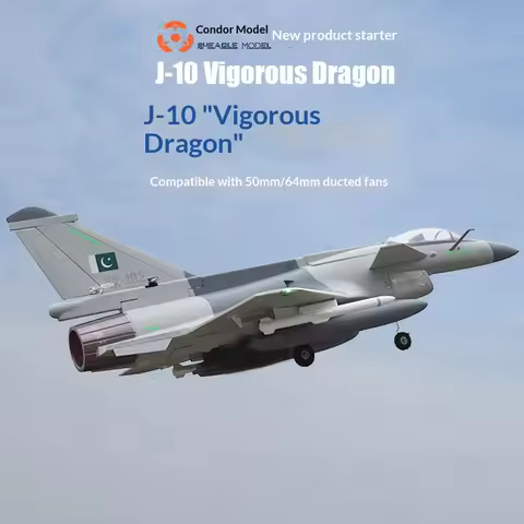 SH-EAGLE MODEL J-10 Vigorous Dragon RC Fighter Trainer Jet 50mm 64mm EDF Compatible Fixed Wing RC Ai