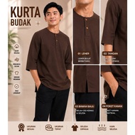 KURTA LELAKI DEWASA ROUND NECK LENGAN 3/4 COMO CREPE - ZAIN