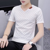 ขนาดพิเศษ M-6XL เสื้อยืดสำหรับชายเสื้อยืดคอวีฤดูร้อนผู้ชายเสื้อยืด