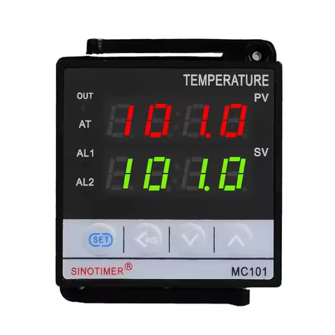 Fahrenheit Short Shell Input PT100 K Thermocouple Digital PID Temperature Controller SSR Relay Outpu