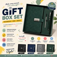【ShopWithJoy】Corporate Gift Set | Premium Notebook | Refill Pen | Elegant Gift Box | Business Office