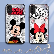 NC-57 Mickey Mouse Glass Case For Samsung A05S A35 A55 A24 A14 A15 A04S A34 A25 M15 A54 S21 FE Plus 