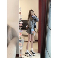 Spring Outfit with Full Set of College Style Knitted Cardigan