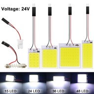 COB LED Car Interior Dome Light Panel 12V Adhesive Strip with T10 Festoon Adapter for Trunk Reading