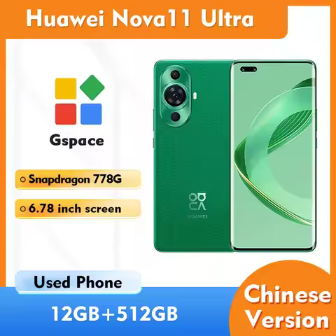 HUAWEI Nova11 Ultra 4G 12GB RAM 512GB ROM Smartphone 6.78inches 2652x1200px 4500mAh CPU Qualcomm Sna