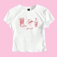 Women Cropped Cowgirl Tequila Y2K Style Short T-Shirt Graphic Tees Women Tops