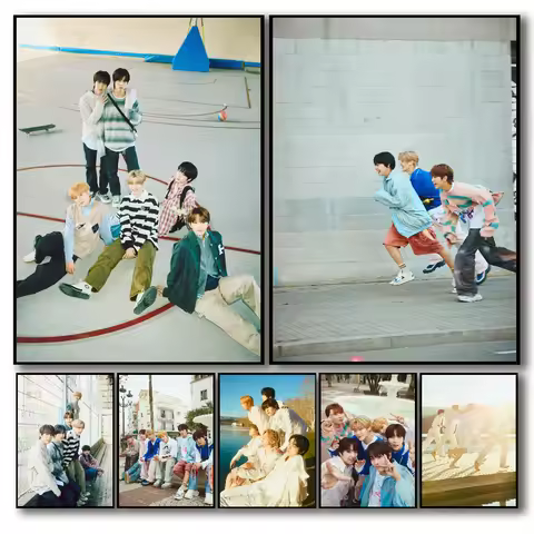 Kpop N-NCT Wish Poster Self-adhesive Art Waterproof Paper Sticker Coffee House Bar Room Wall Decor