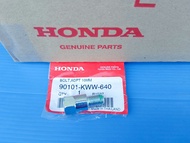 โบลต์ข้อต่อกระจก(10MM.)แท้HONDA Wave110iปี2011-2018 , Super cub, Scoopyiปี2017-2024,Wave125iปี2012-2023, Monkey 125และรุ่นอื่นๆ อะไหล่แท้ศูนย์HONDA(90101-KWW-640)1ชิ้น