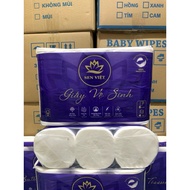 COMBO 2 LOTS OF 6-ROLL CORELESS TOILET PAPER VIETNAMESE LOTUS 4-LAYER SILK PAPER SOFT AND SKIN