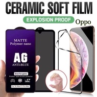 Ceramic Blueray Matte Oppo Reno Series 2 2F 3 A91 4 5 5F 6 6Z 7 7Z Pro Gaming Tempered Glass Full Screen Protector