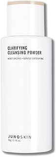 JUNO & Co. Cleansing Powder, Exfoliating Face Wash, 10-Ingredient Powder-to-Foam Cleanser with Hyalu