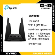 TP-LINK ARCHER GE800 BE19000 Tri-Band Wi-Fi 7 Gaming Router GE800