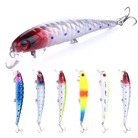 HENGJIA 1PCS 12cm 13g Fishing Lure Minnow Hard Bait With Three Fishing Hooks Fishing Tackle Wobbler 
