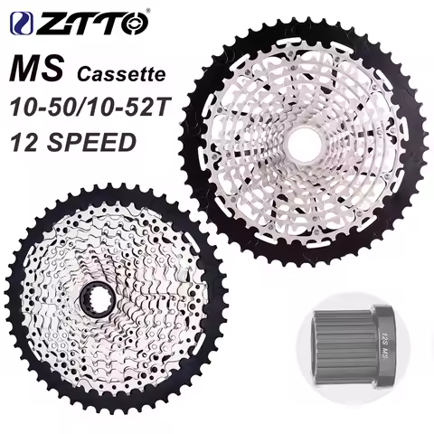 ZTTO Ultralight MS Cassette MTB 12 Speed 10-50T Micro 10-52T Sprocket Spline 12s Cassette 10-52T 375