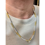 Four-Pillar Necklace 2 Kings 3 Mm 1 Baht Beautiful Work Pump Hook 20-24 Inches Can Be Worn In The Sh