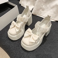 Ielgy Bow Mary Jane cao gót nữ 2024 ngọt ngào 8cm hottie gót trụ đế dày