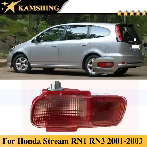 Kamshing Rear Bumper Brake Light For Honda Stream RN1 RN3 2001-2003 Fog Light Reflector Light Fog La