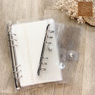 A5/A6 6-hole transparent Binder cover (no paper included)