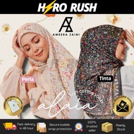 [ AZ ALAIA ] by Ameera Zaini Premium Soft Cotton Voile Printed Bawal Bidang 47 + Free Pouch Bag